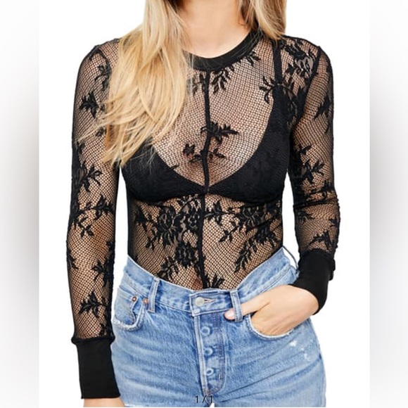 Free People Tops - Intimately Free People Cool With It Sheer Lace Layering Undershirt Top